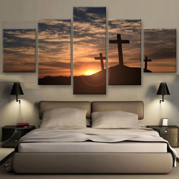 Mount Calvary Sunrise & Sunset - Christian Canvas Wall Art - Christian Canvas Wall Art