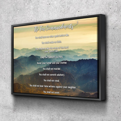 Mount Sinai Mornings & 10 Commandments Wall Art - Christian Canvas Wall Art