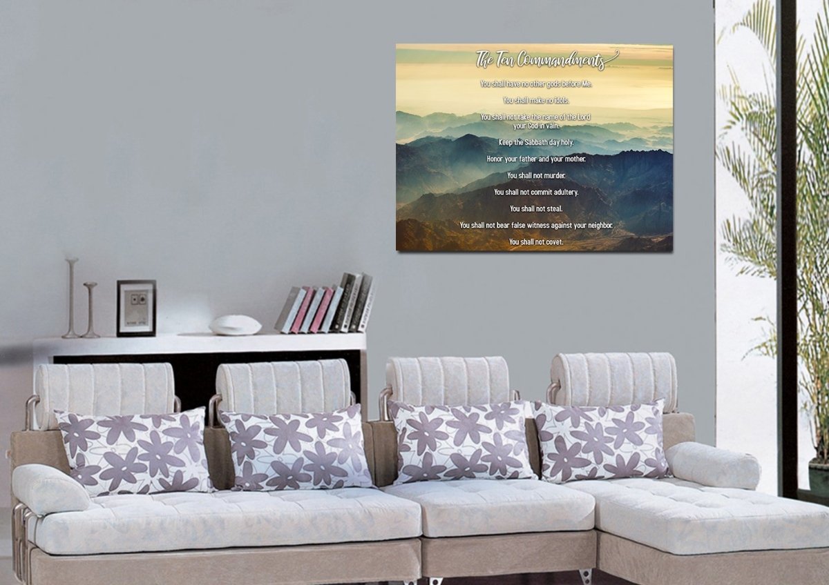 Mount Sinai Mornings & 10 Commandments Wall Art - Christian Canvas Wall Art