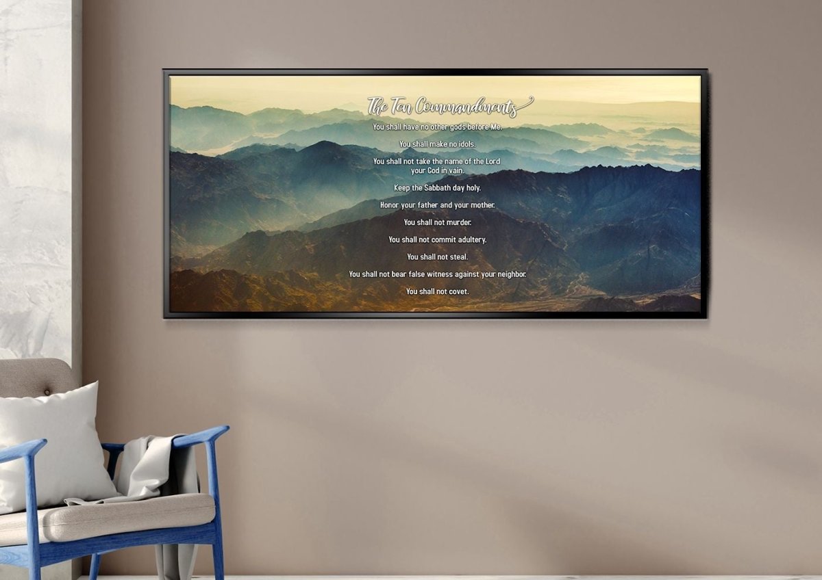 Mount Sinai Mornings & 10 Commandments Wall Art - Christian Canvas Wall Art