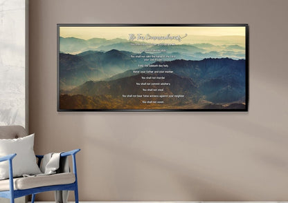 Mount Sinai Mornings & 10 Commandments Wall Art - Christian Canvas Wall Art