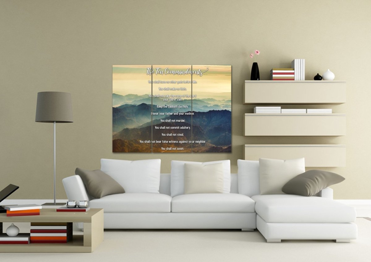Mount Sinai Mornings & 10 Commandments Wall Art - Christian Canvas Wall Art