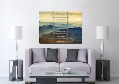 Mount Sinai Mornings & 10 Commandments Wall Art - Christian Canvas Wall Art