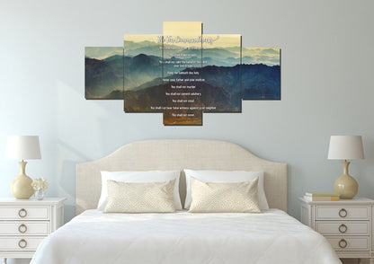 Mount Sinai Mornings & 10 Commandments Wall Art - Christian Canvas Wall Art