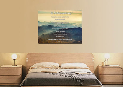 Mount Sinai Mornings & 10 Commandments Wall Art - Christian Canvas Wall Art