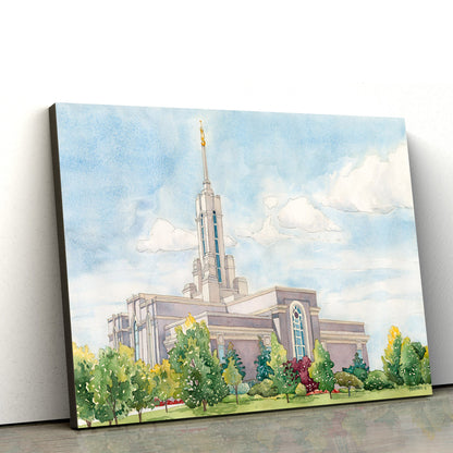 Mount Timpanogos Temple Canvas Wall Art - Jesus Christ Picture - Canvas Christian Wall Art
