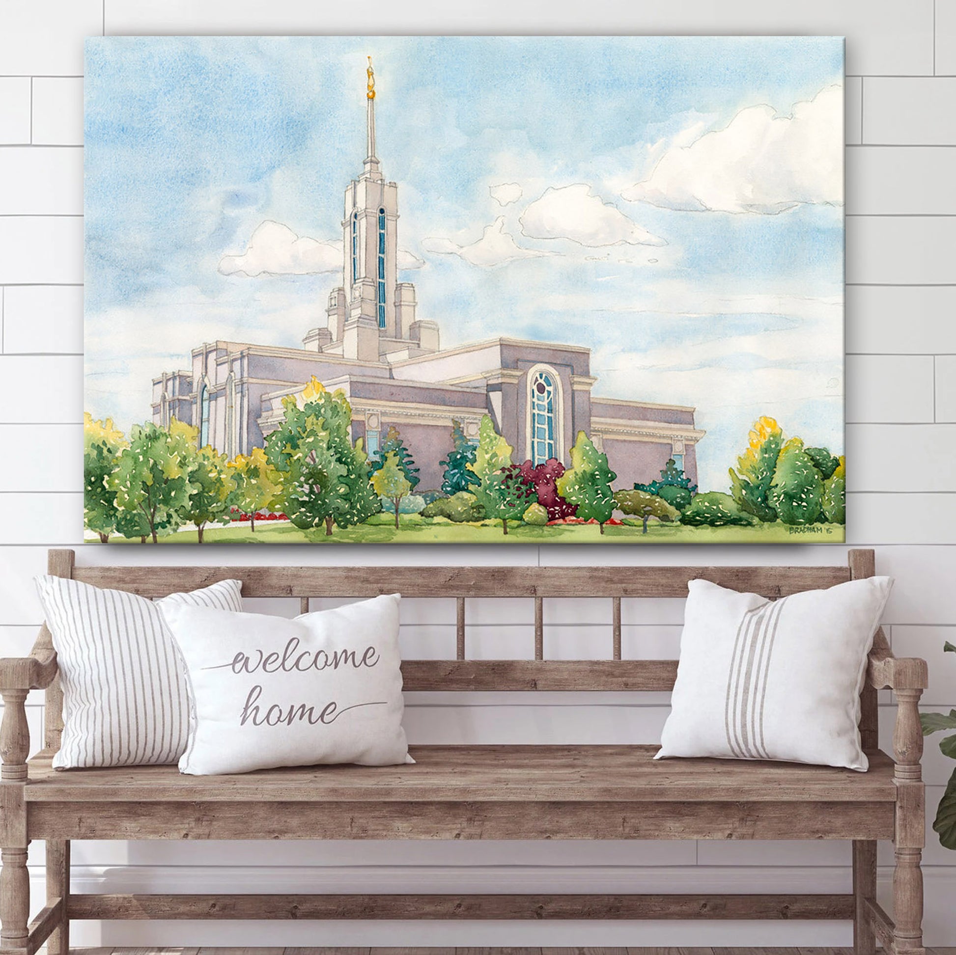 Mount Timpanogos Temple Canvas Wall Art - Jesus Christ Picture - Canvas Christian Wall Art