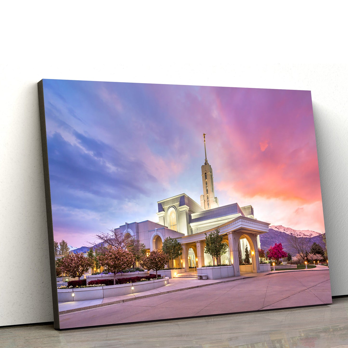 Mount Timpanogos Temple Resplendent Hope Canvas Wall Art - Jesus Christ Picture - Canvas Christian Wall Art