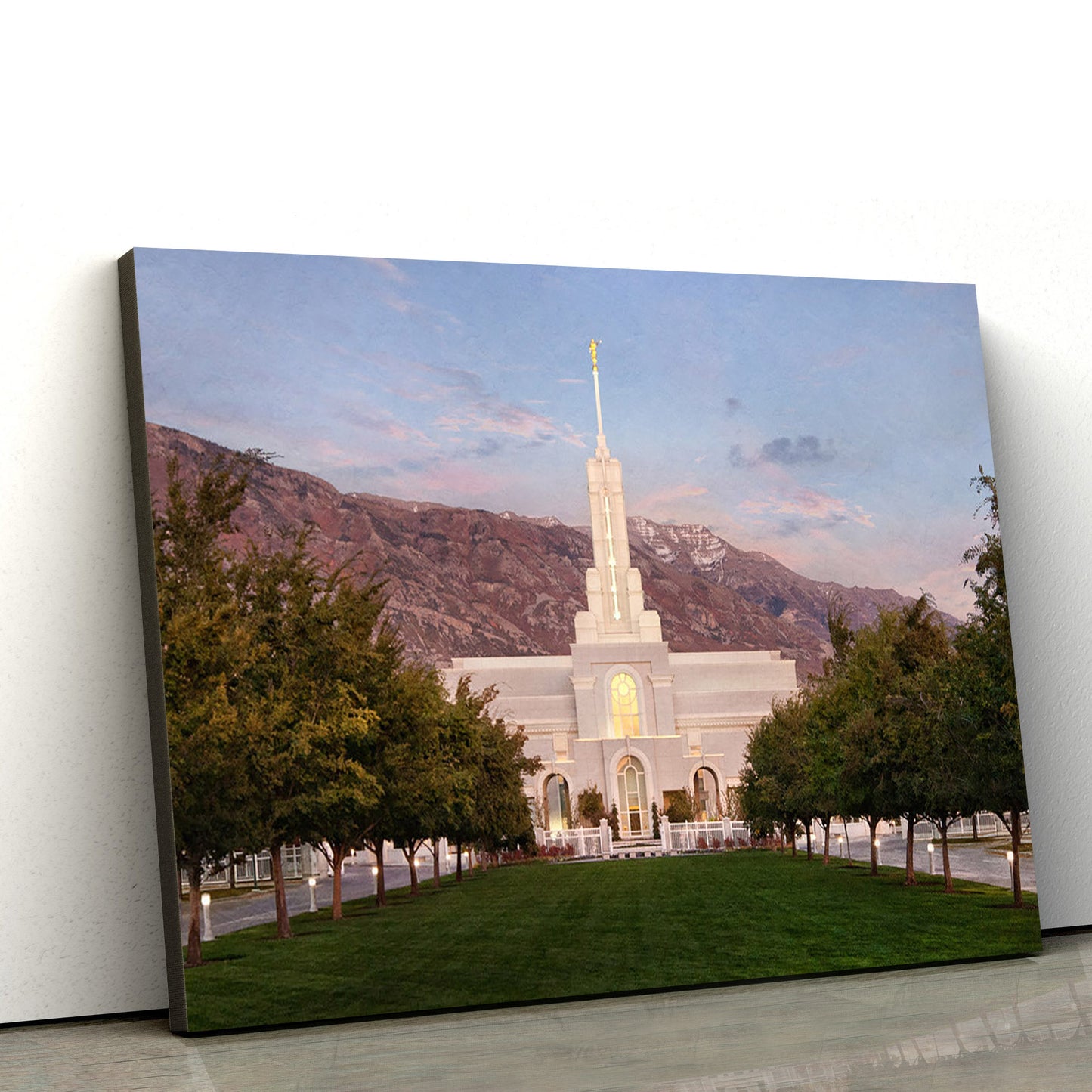 Mt Timpanogos Temple Holy Places Series Canvas Wall Art - Jesus Christ Picture - Canvas Christian Wall Art