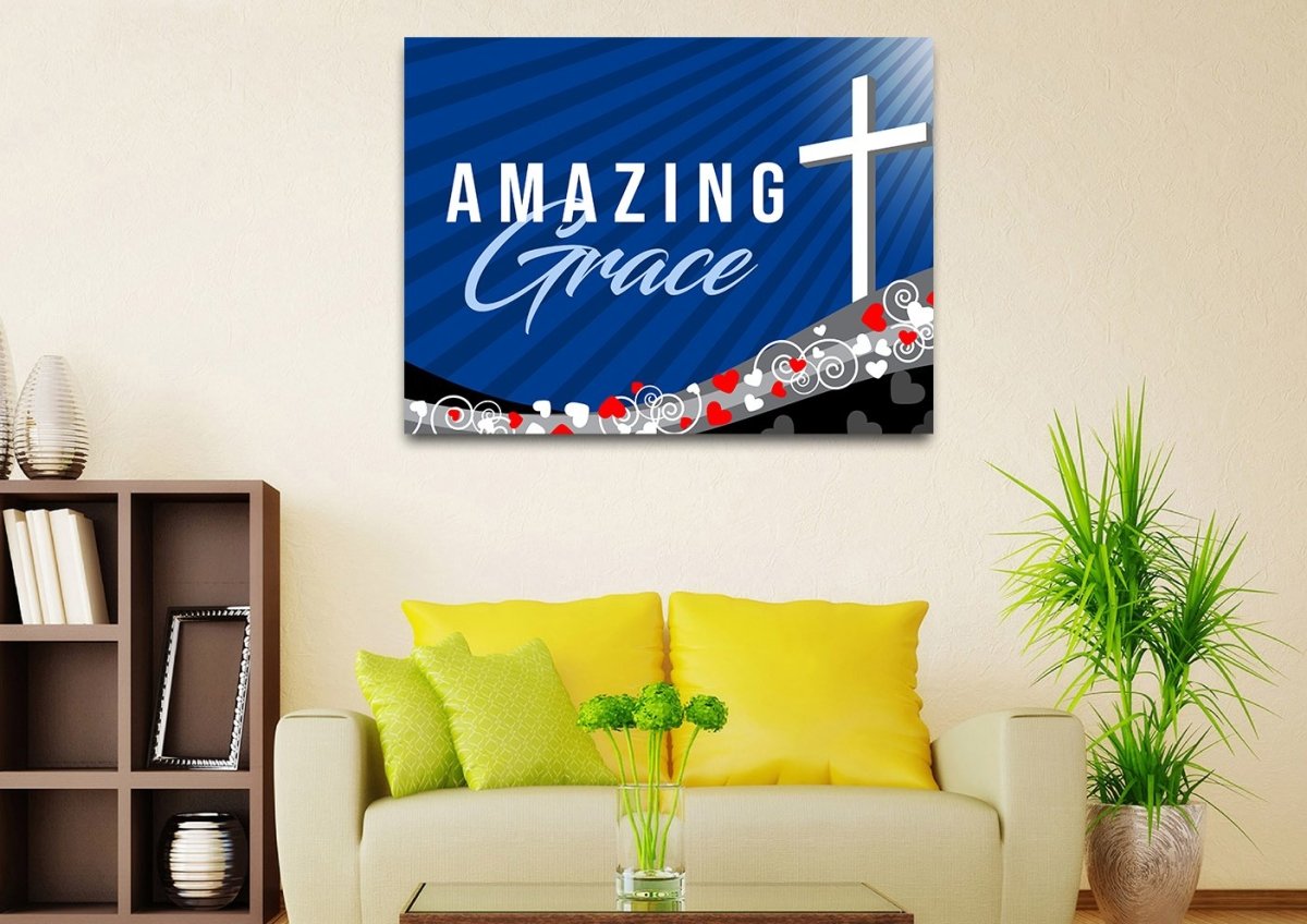 Music Amazing Grace Wall Art & Decor - Christian Canvas Wall Art