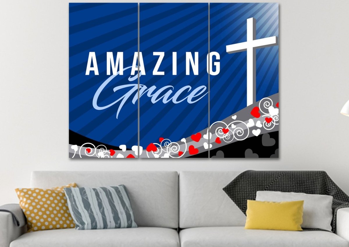 Music Amazing Grace Wall Art & Decor - Christian Canvas Wall Art