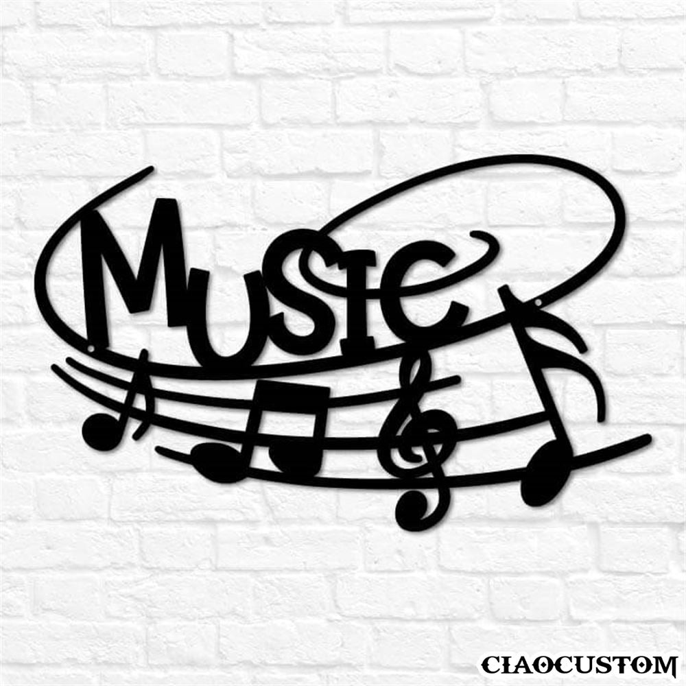 Music Metal Sign - Decorative Metal Wall Art - Metal Signs Outdoor