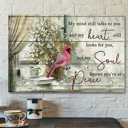 My Mind Still Talks To You - Cardinal Bird - Christian Canvas Prints - Faith Canvas - Bible Verse Canvas - Ciaocustom