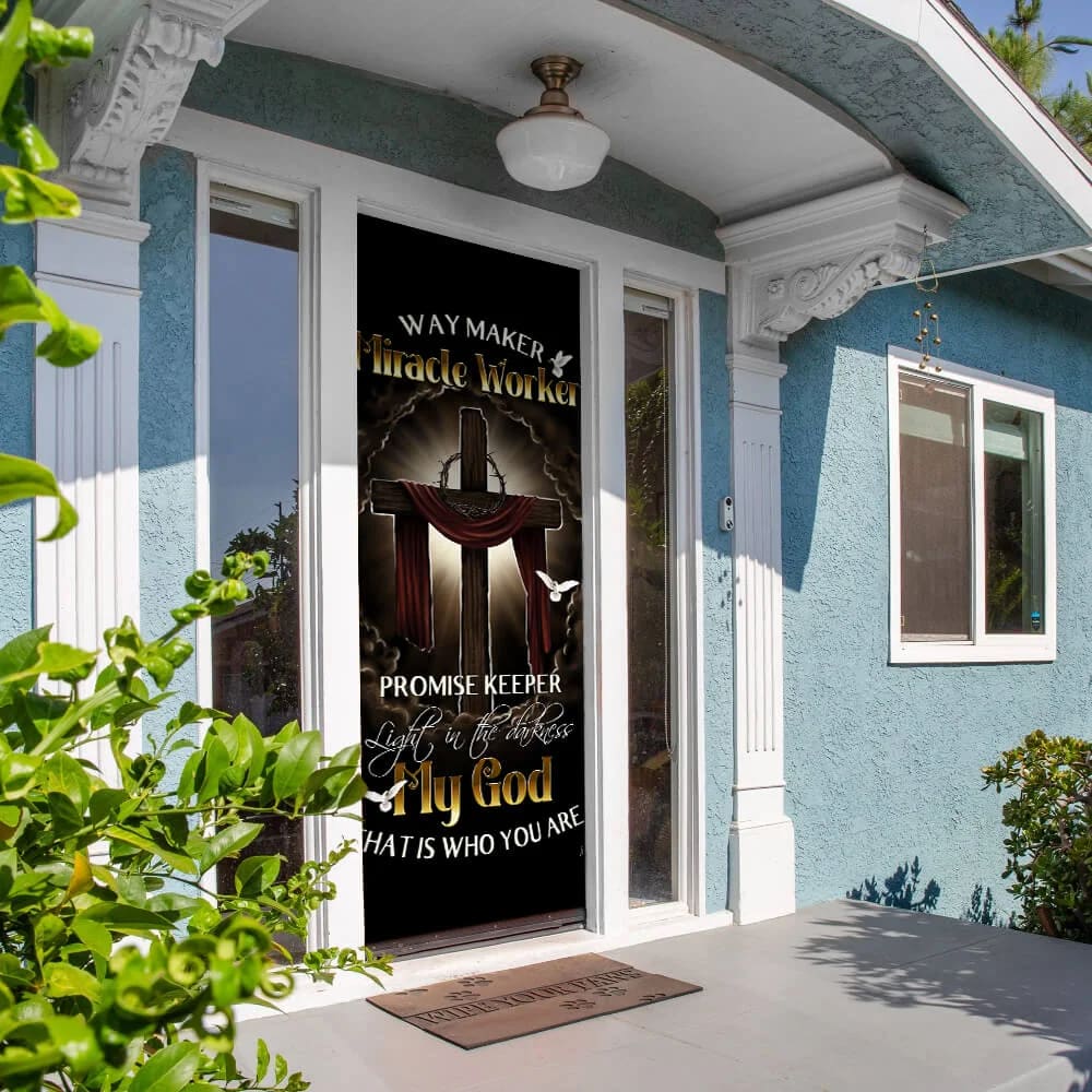 My Beautiful God Door Cover - Religious Door Decorations