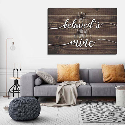 My Beloved Is Mine Canvas Wall Art - Christian Canvas Wall Art - Religious Wall Art Canvas