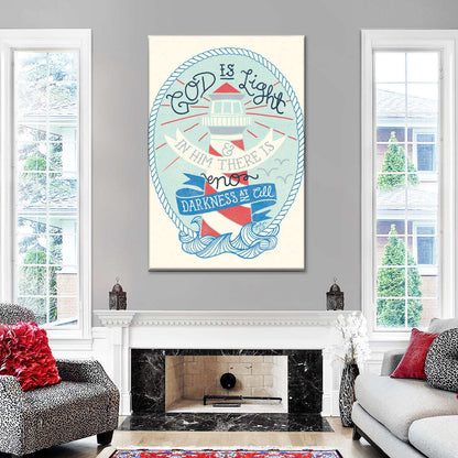 My Captain God Is Light Canvas Wall Art - Canvas Religious Wall Art - Christian Wall Decor Living Room
