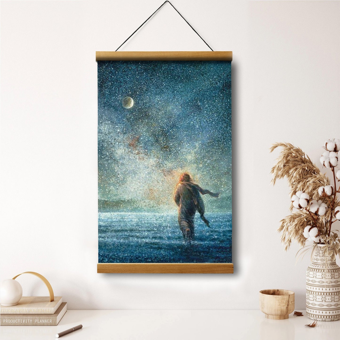 My Father's Creations Hanging Canvas Wall Art - Jesus Picture - Jesus Portrait Canvas - Religious Canvas