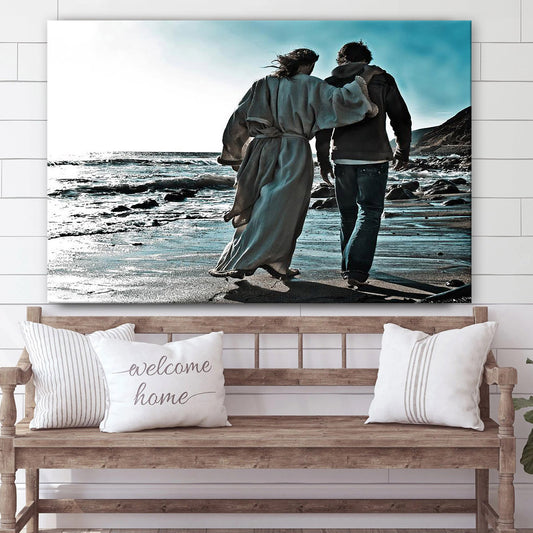 My Friend Canvas Wall Art - Jesus Picture - Christian Wall Decor