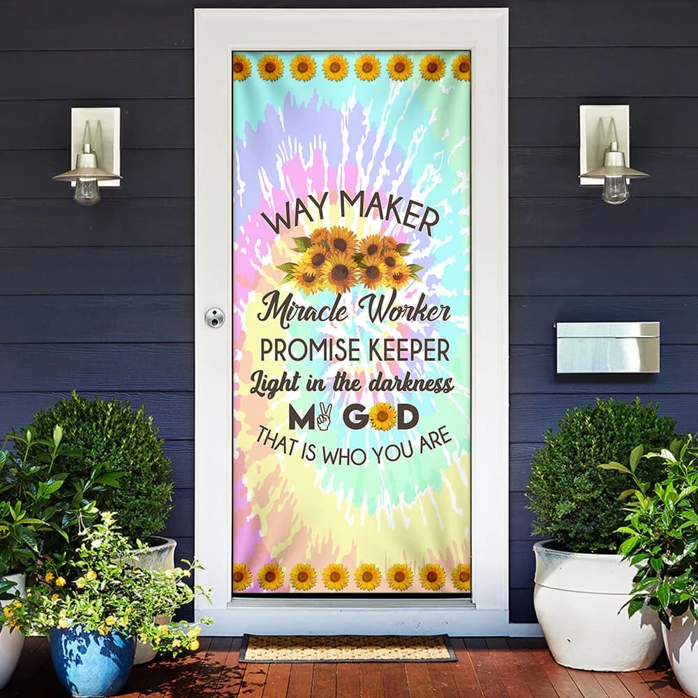 My God Peace Door Cover - Religious Door Decorations - Christian Home Decor