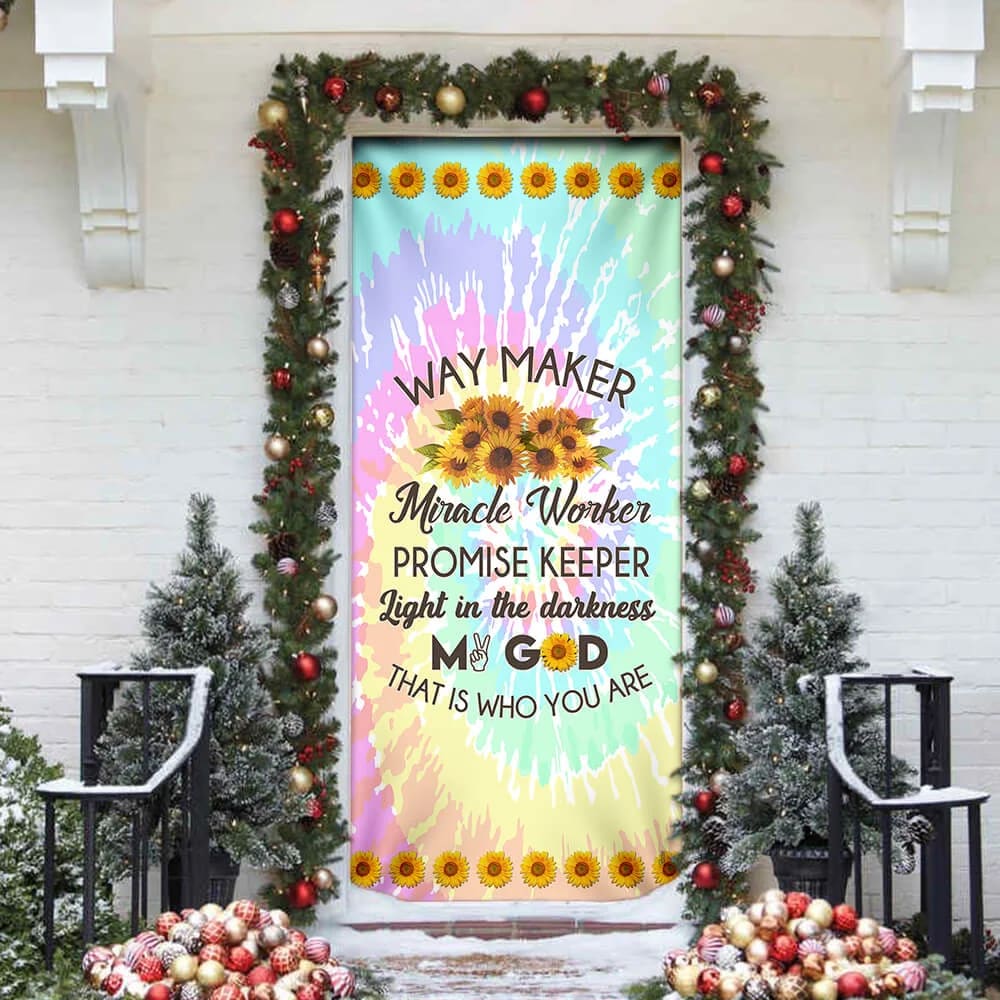 My God Peace Door Cover - Religious Door Decorations - Christian Home Decor