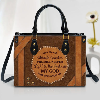 My God That Is Who You Are Christian Leather Handbag - Religious Gifts For Women - Women Pu Leather Bag