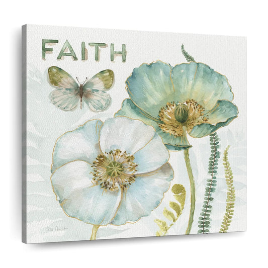 My Greenhouse Flowers Faith Square Canvas Art - Christian Wall Decor - Christian Wall Hanging