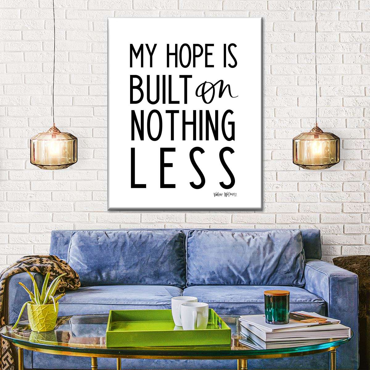 My Hope Is Canvas Wall Art - Canvas Religious Wall Art - Christian Wall Decor Living Room