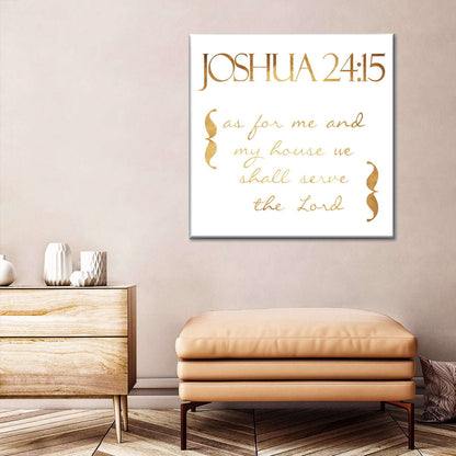My House Square Canvas Art - Christian Wall Decor - Christian Wall Hanging