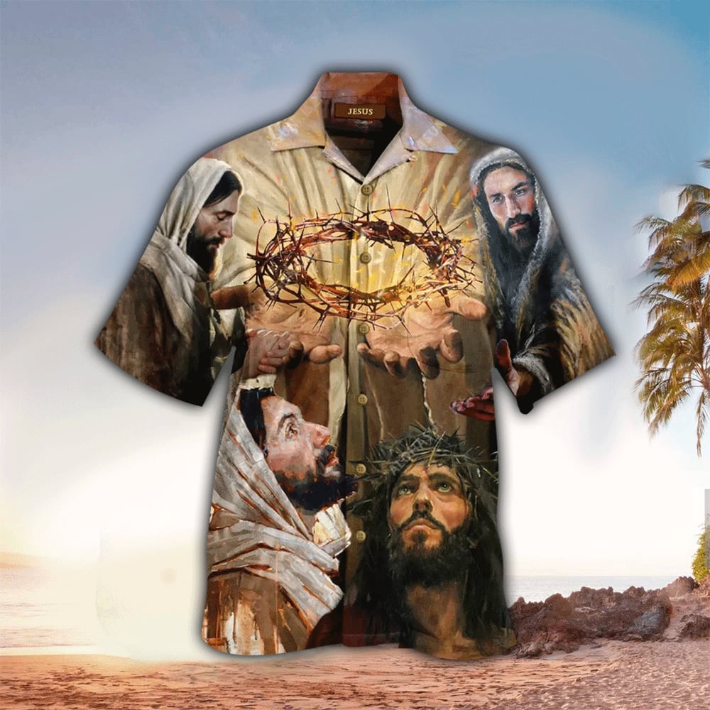 My King Wore This Crown Jesus Hawaiian Shirt - Christian Hawaiian Shirts For Men & Women