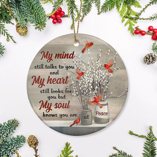 My Mind Still Talk To You Ceramic Circle Ornament - Decorative Ornament - Christmas Ornament