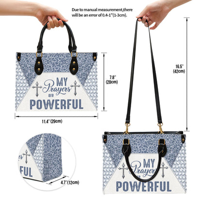 My Prayers Are Powerful Gorgeous Leather Handbag - Religious Gifts For Women - Women Pu Leather Bag