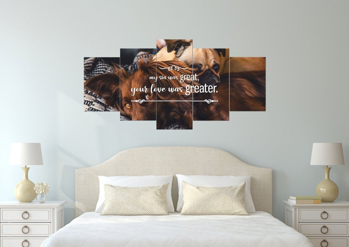 My Sin Was Great, Your Love Was Greater Canvas Wall Art Print - Christian Canvas Wall Art