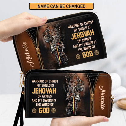 My Sword Is The Word Of God Clutch Purse For Women - Personalized Name - Christian Gifts For Women