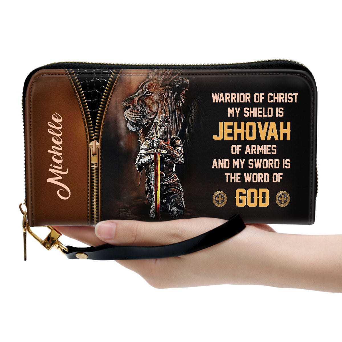 My Sword Is The Word Of God Clutch Purse For Women - Personalized Name - Christian Gifts For Women