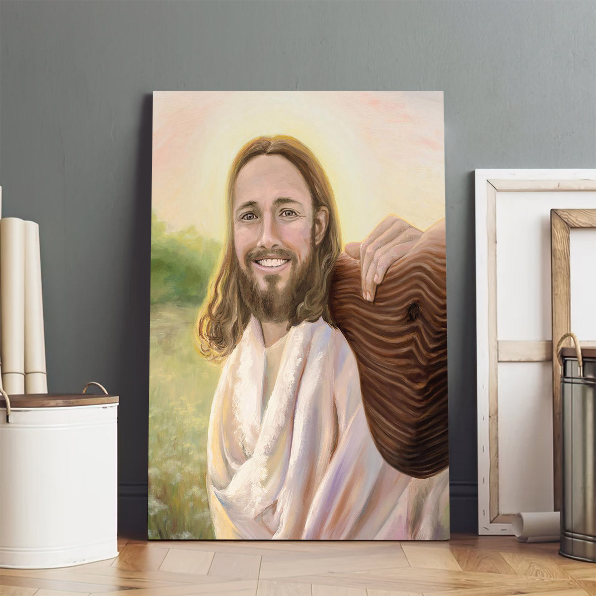 My Yoke Is Easy My Burden Light Canvas Wall Art - Jesus Picture - Jesus Portrait Canvas