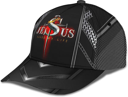 Nails Cross With Crown Of Thorn Jesus Saved My Life All Over Print Baseball Cap - Christian Hats For Men Women