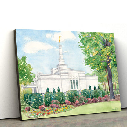 Nashville Temple Canvas Wall Art - Jesus Christ Picture - Canvas Christian Wall Art