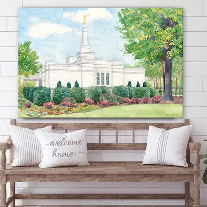 Nashville Temple Canvas Wall Art - Jesus Christ Picture - Canvas Christian Wall Art