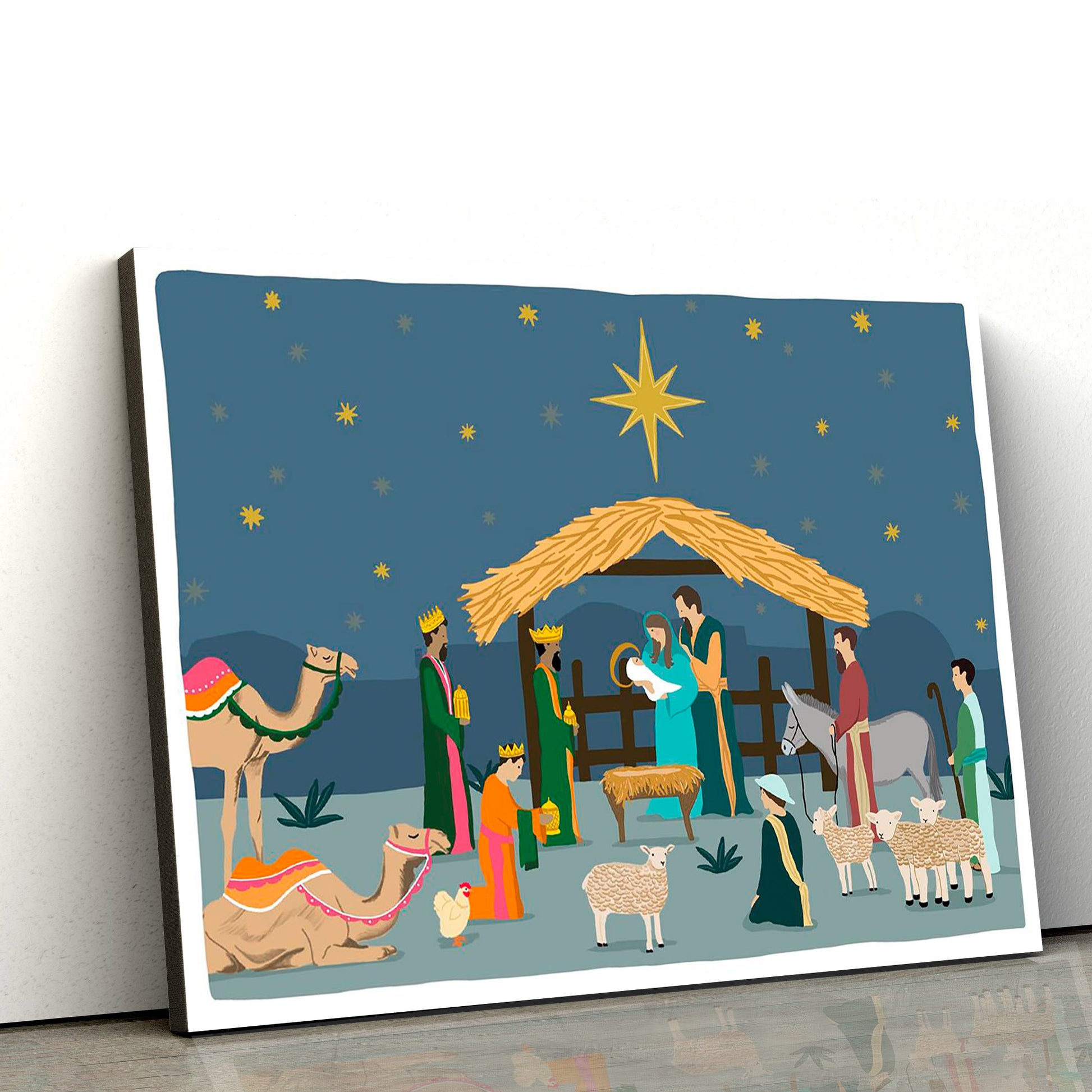 Nativity Canvas Wall Art - Christmas Gift