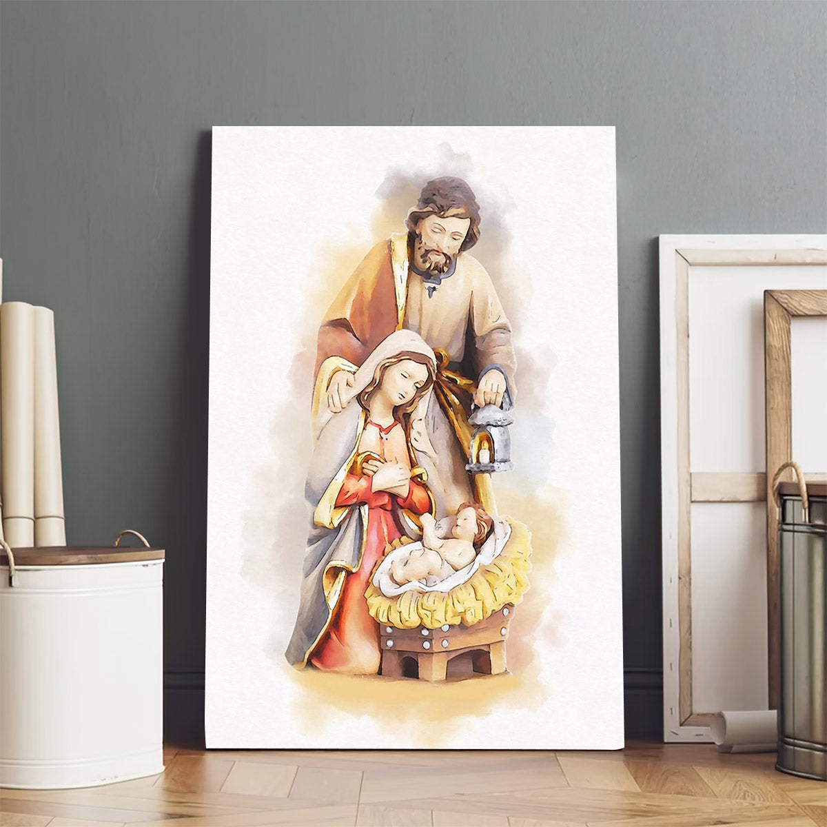 Nativity Christmas Jesus Holy Family Art - Canvas Pictures - Jesus Canvas Art - Christian Wall Art