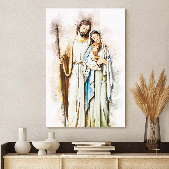 Nativity Holy Family Art Christian Art Catholic - Canvas Pictures - Jesus Canvas Art - Christian Wall Art