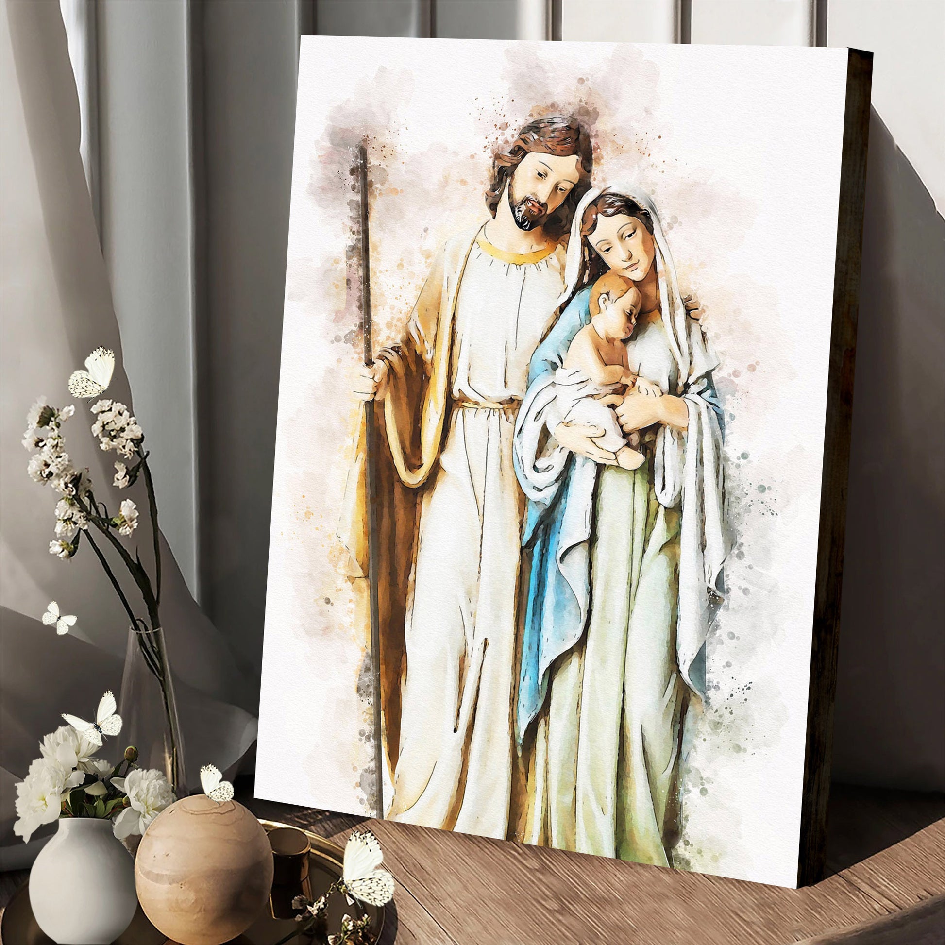 Nativity Holy Family Art Christian Art Catholic - Canvas Pictures - Jesus Canvas Art - Christian Wall Art