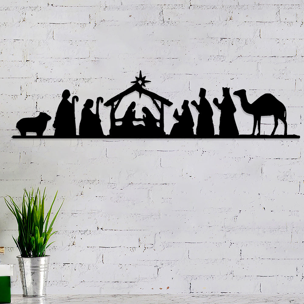 Nativity Metal Sign - Metal Farmhouse Sign - Christmas Decor - Ciaocustom