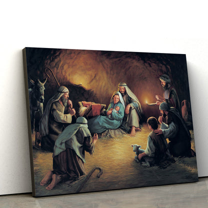 Nativity Of Jesus - Jesus Canvas Wall Art - Christian Wall Art