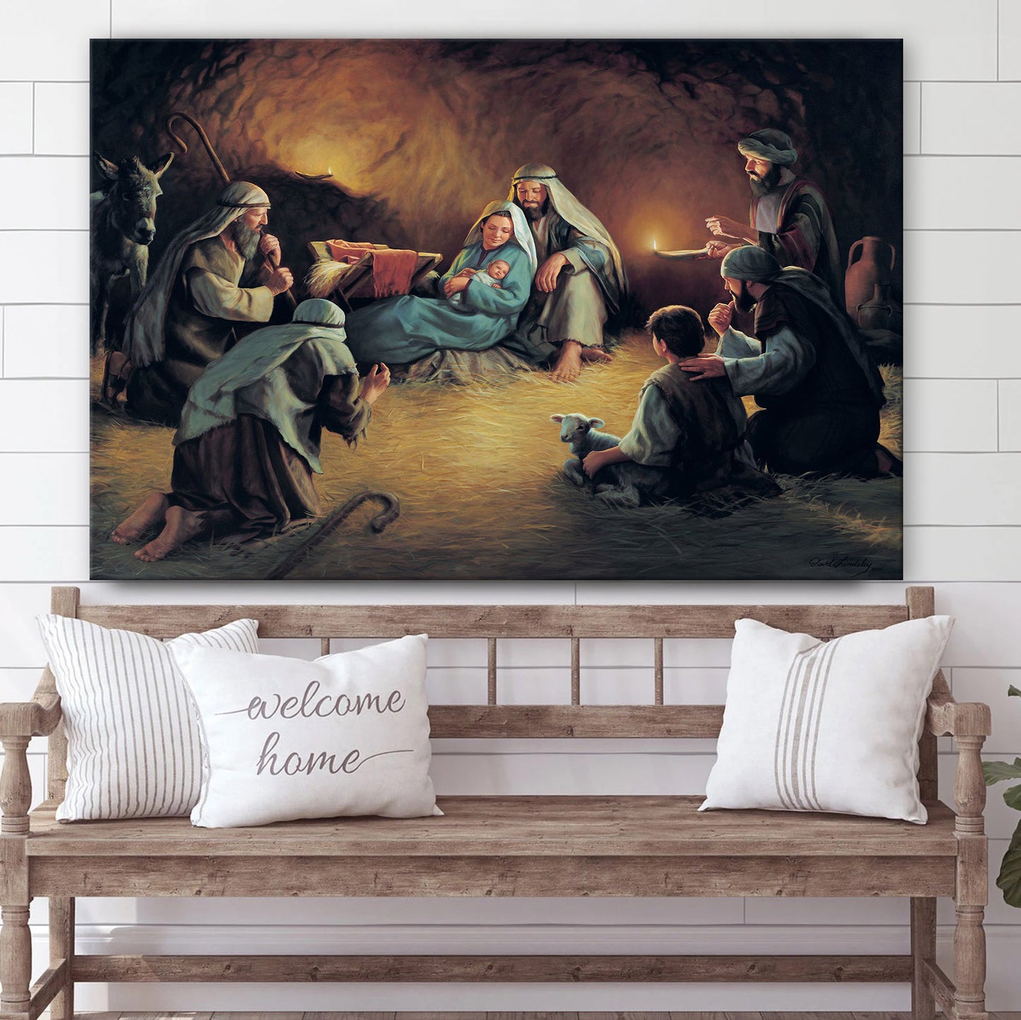 Nativity Of Jesus - Jesus Canvas Wall Art - Christian Wall Art