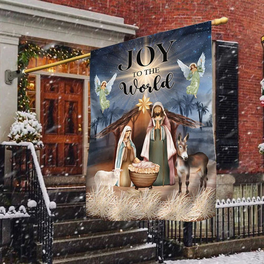 Nativity Of Jesus Birth Of Jesus Joy To The World Nativity Christmas Flag - Christmas Garden Flag - Christmas House Flag - Christmas Outdoor Decoration