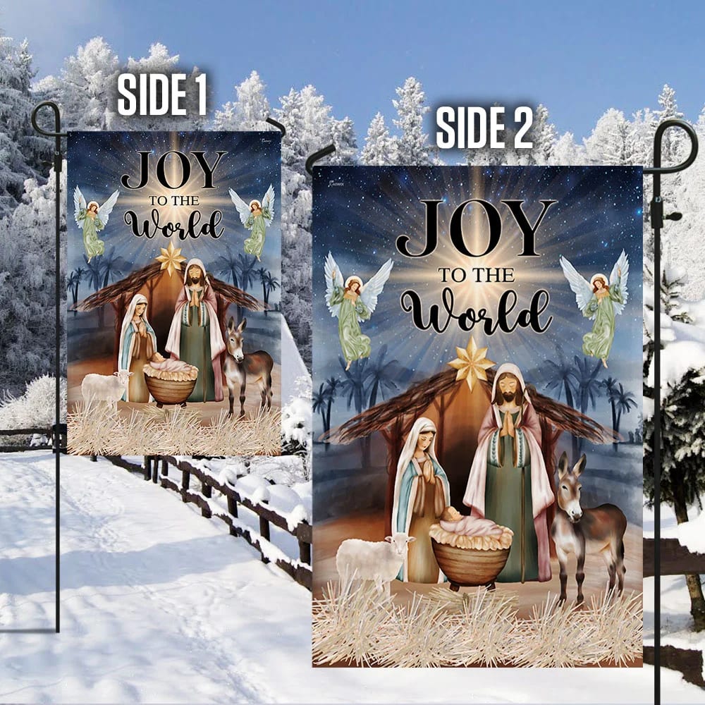 Nativity Of Jesus Birth Of Jesus Joy To The World Nativity Christmas Flag - Christmas Garden Flag - Christmas House Flag - Christmas Outdoor Decoration