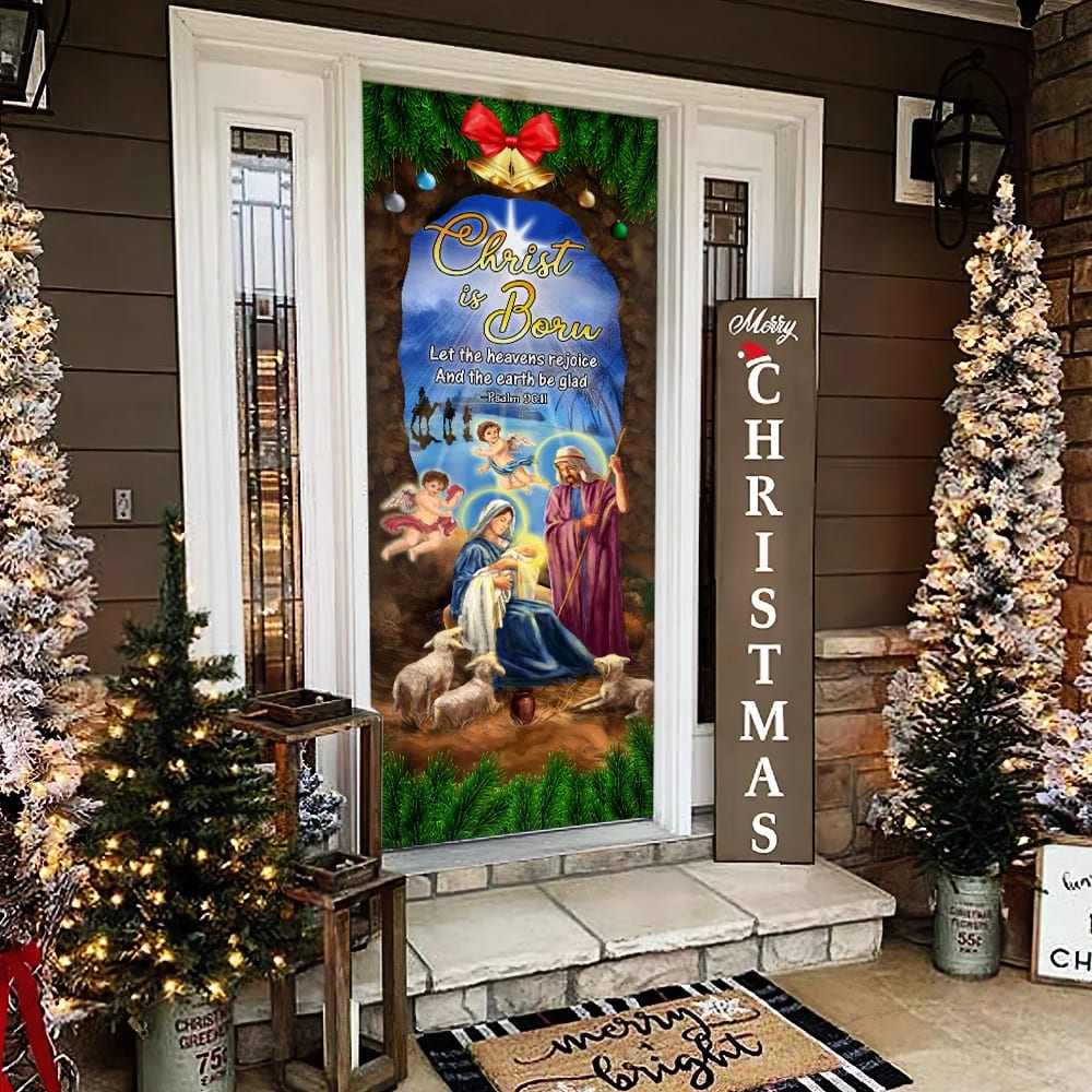 Nativity Of Jesus Door Cover - Jesus Christ Door Cover - Religious Door Decorations - Christian Home Decor