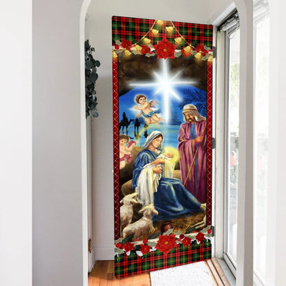 Nativity Of Jesus Door Cover - Jesus Door Cover - Religious Door Decorations - Christian Home Decor