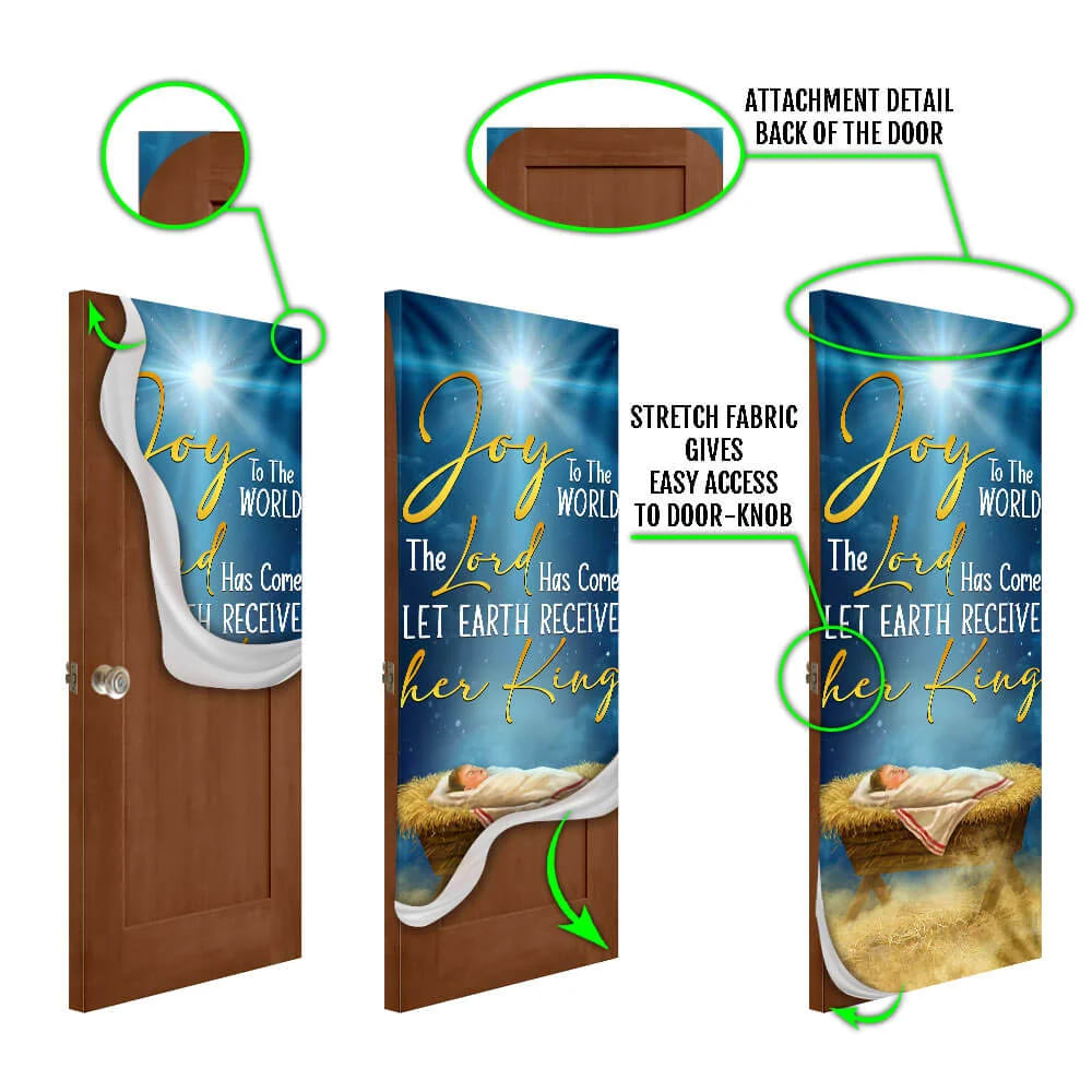 Nativity Of Jesus Door Cover Christ Born - Religious Door Decorations - Christian Home Decor